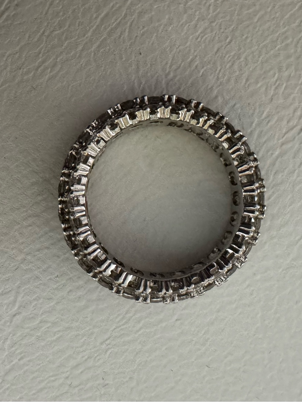 Suzy Levian Triple Row CZ Eternity Ring - Picture 3 of 6